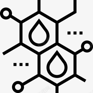 石油工业分子石油工业线性图标图标