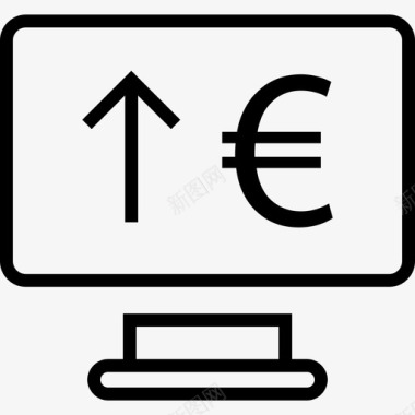 金融犯罪欧元商业和金融图标集合细线图标