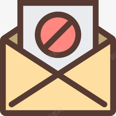 公共标识安全垃圾邮件安全图标2颜色图标