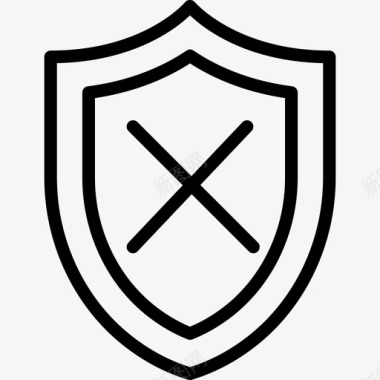 公共标识安全屏蔽安全元件线性图标图标