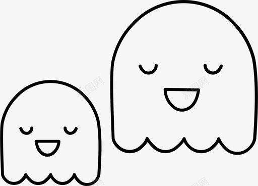 幽灵可爱鬼魂图标图标