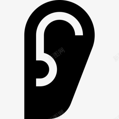 兔耳免扣元素耳保健元素填充图标图标