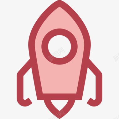 火箭教育1号红色图标图标