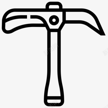 免扣图片元素鹤嘴锄挖掘花园图标图标