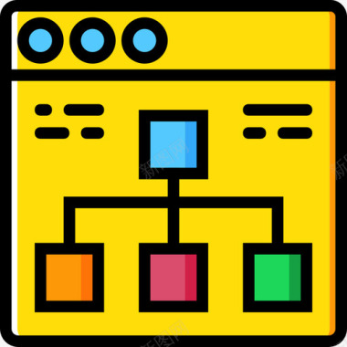 分析矢量图浏览器搜索引擎优化和分析2黄色图标图标