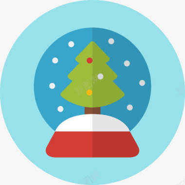 彩色道路雪球彩色圣诞系列填充图标图标