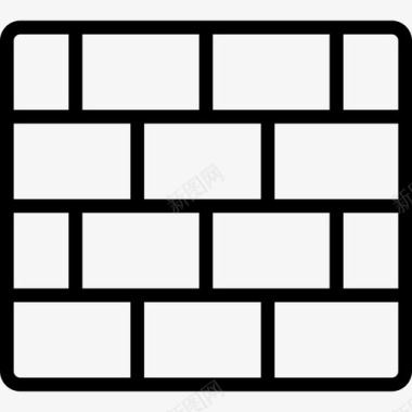 公共标识安全防火墙安全元件线性图标图标