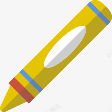 蜡笔学校元素2扁平图标图标