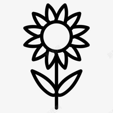 花卉装饰园艺图标图标