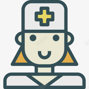 护士人物肤色图标图标