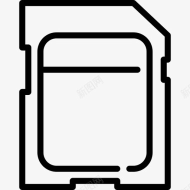 存储卡技术设备线性图标图标
