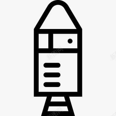 太空地球太空船太空与科学线性图标图标