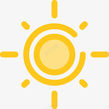 太阳28号天气黄色图标图标