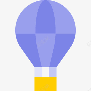 气球热气球运输装置扁平图标图标