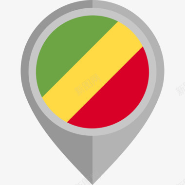 圆形蛋糕刚果共和国国旗圆形图标图标