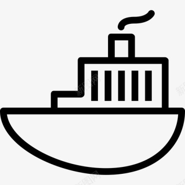 旅行必备品船舶旅行运输直线运输图标图标