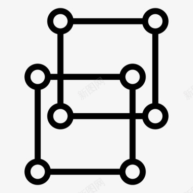 立方体超立方体正方形图标图标