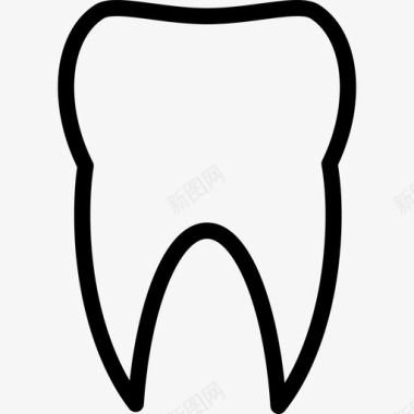 牙齿医用2直齿图标图标