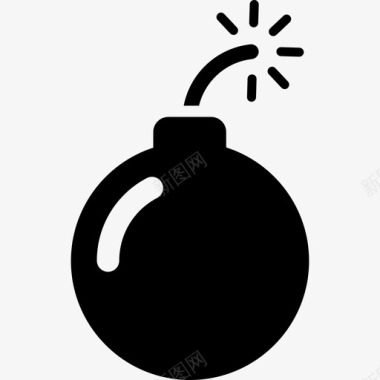 公共标识安全炸弹安全图标集实心图标