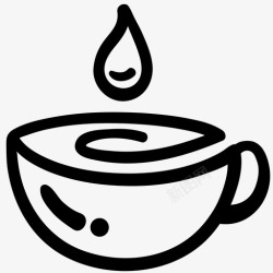 马奇热咖啡饮料拿铁图标高清图片