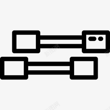 冬季健身哑铃健身2直线型图标图标