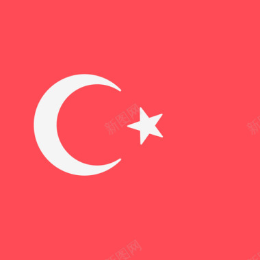 多彩方形土耳其国际国旗4方形图标图标