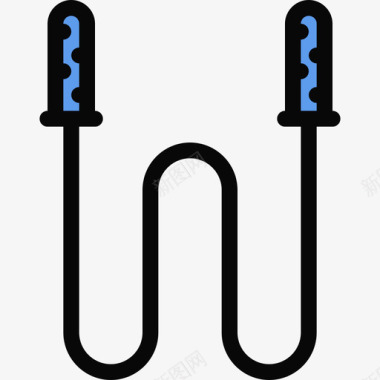 跳绳的胖子跳绳运动13彩色图标图标