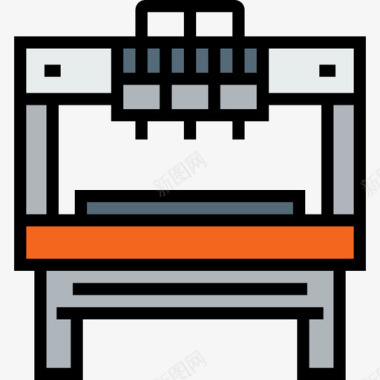 线稿工业机器人工厂机械4线颜色图标图标