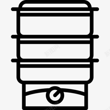 蒸笼家用直列式图标图标