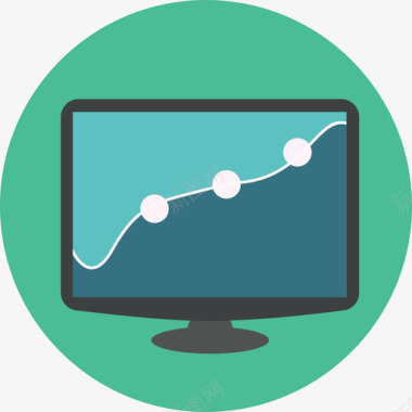 分析搜索引擎优化2圆形平面图标图标
