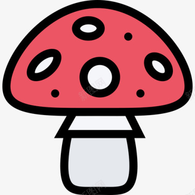 彩色蘑菇生态10彩色图标图标