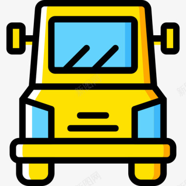 送货卡车卡车运输4黄色图标图标