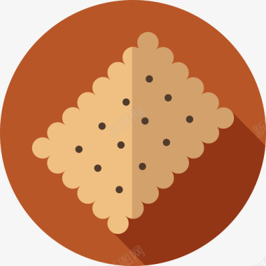饼干圆形食物扁平饼干图标图标