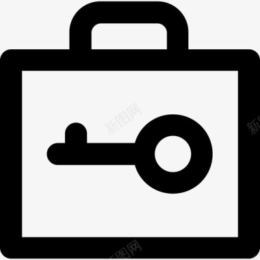 公共标识安全挂锁安全图标集合粗体圆形图标