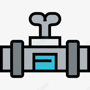 工业水处理阀门工业2线性颜色图标图标