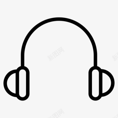 耳机转换线耳机听科技线图标图标