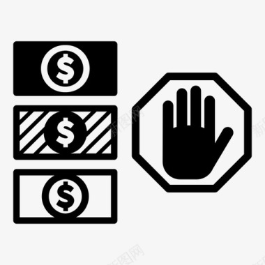 管理咨询反洗钱现金非法图标图标
