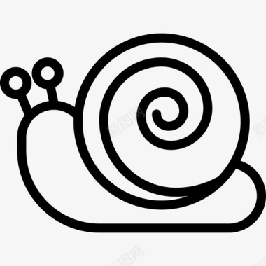 蜗牛自然线包图标图标