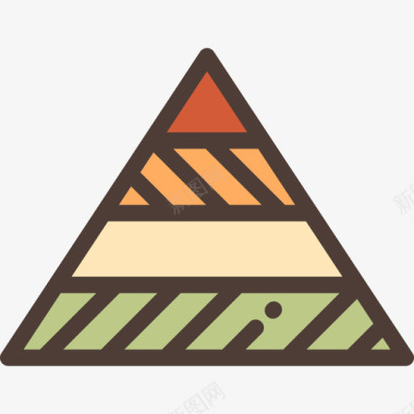 金字塔企业管理线条色彩图标图标