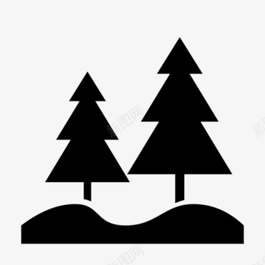 两棵松树森林公园图标图标