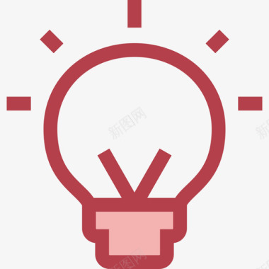 灯泡教育1红色图标图标