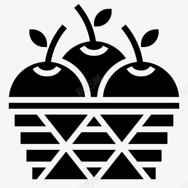 水果篮水果篮子碗图标图标
