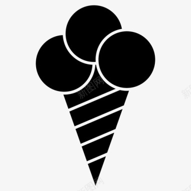冰淇淋蛋卷冰淇淋冰淇淋球图标图标
