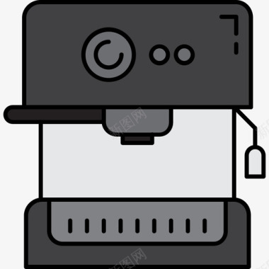 咖啡机家具16彩色128px图标图标