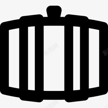 桶装啤酒节5直线型图标图标