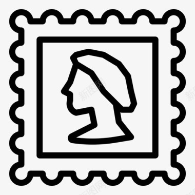 邮票艺术收藏图标图标
