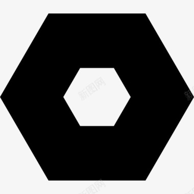 六边形六边形抽象字形填充图标图标