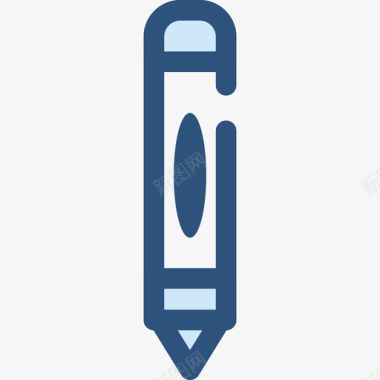 设计元素铅笔学校元素8蓝色图标图标