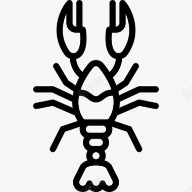 龙虾西班牙传统元素直链图标图标