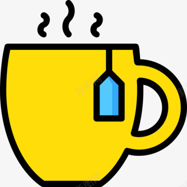 茶杯美食黄色图标图标